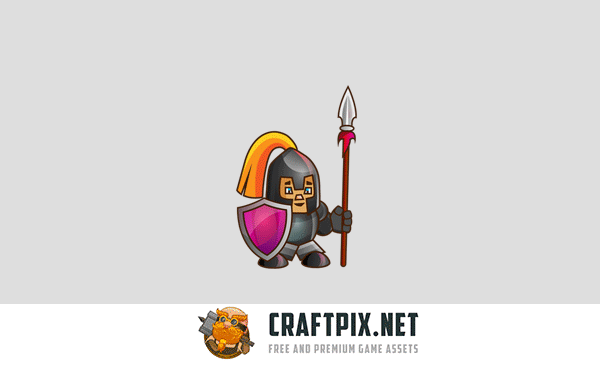 2D Game Knight Character Sprite