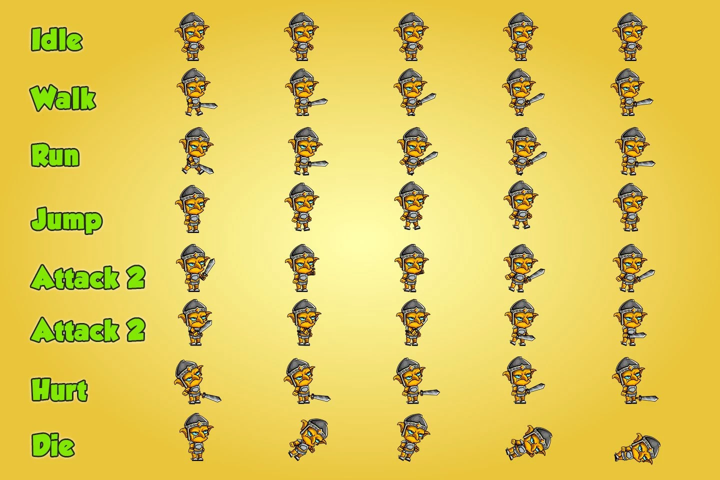 2D Fantasy Goblins Character Sprite