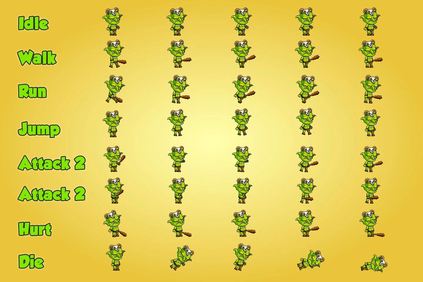 2D Fantasy Goblins Character Sprite