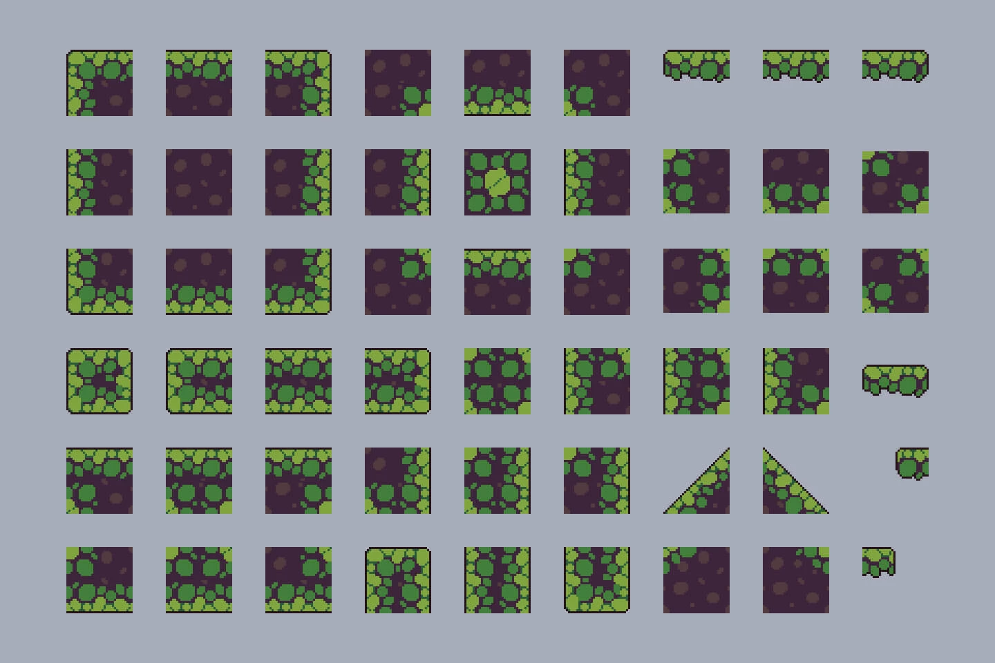 Simple Platformer Tileset Pixel Art
