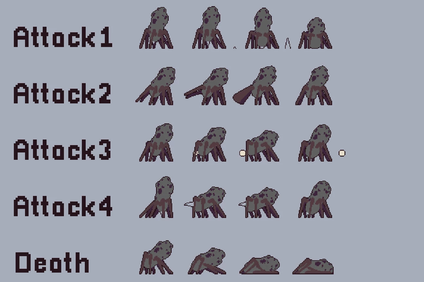 Mine Bosses Game Character Pixel Art Pack