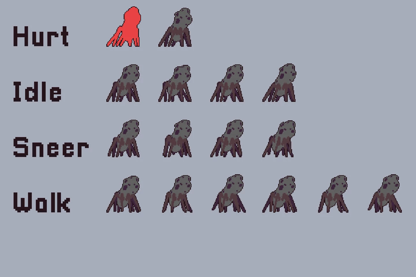 Mine Bosses Game Character Pixel Art Pack