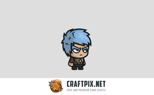 Medieval Warrior Chibi 2D Game Sprites