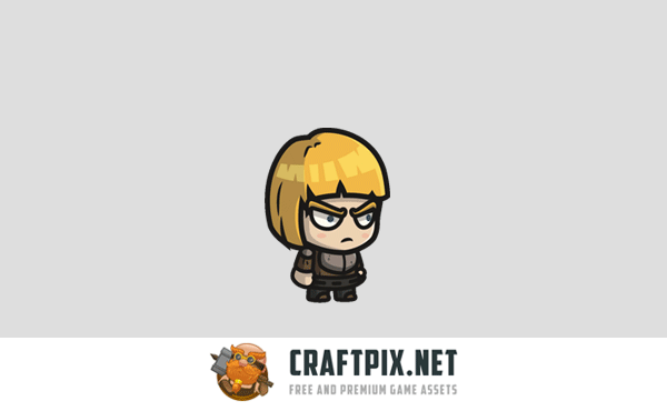 Medieval Warrior Chibi 2D Game Sprites