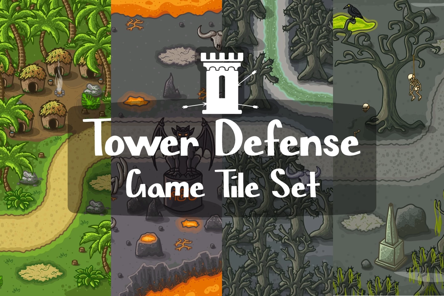 Tower Defense Game Tile Set Pack 2