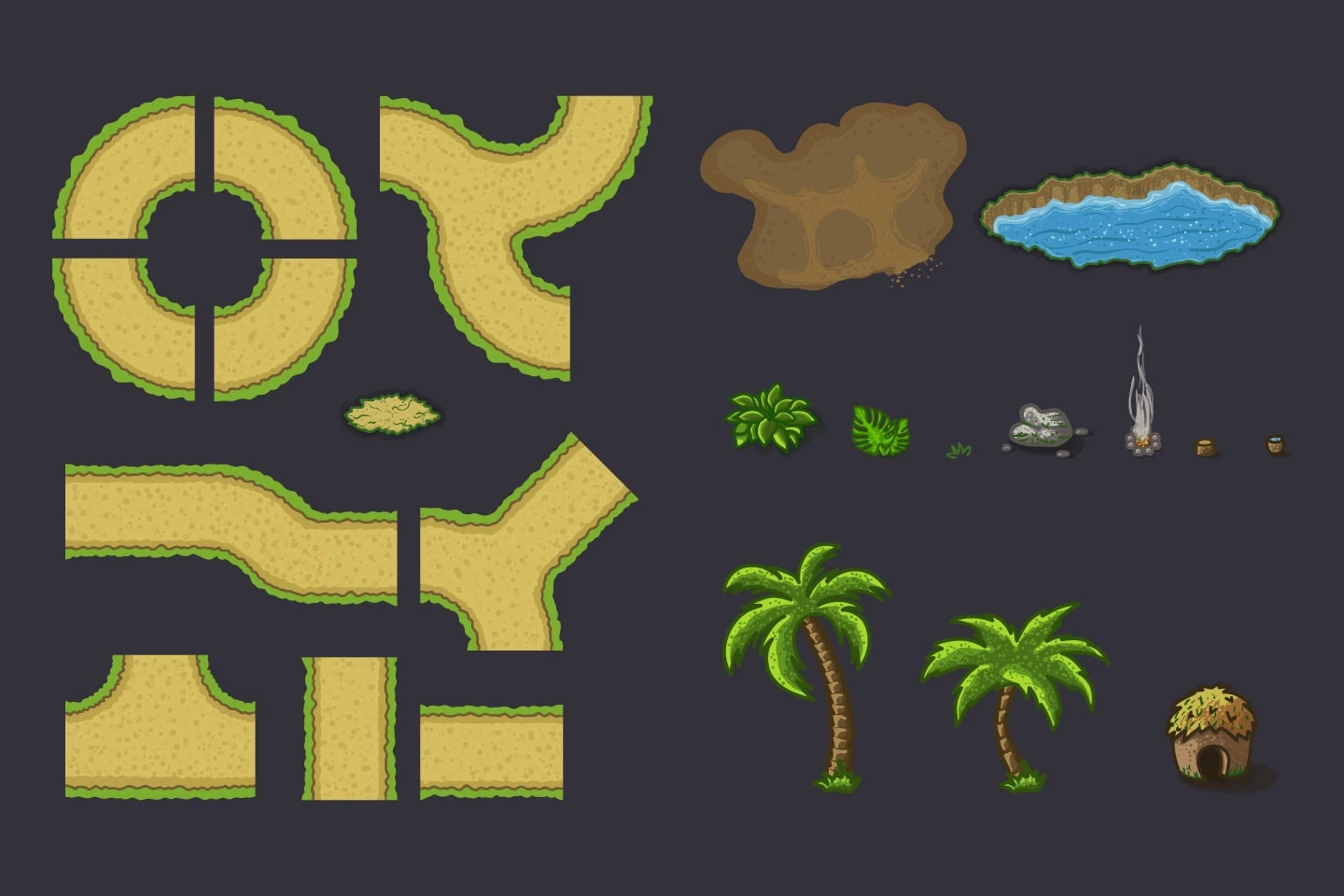 Tower Defense Game Tile Set Pack 2