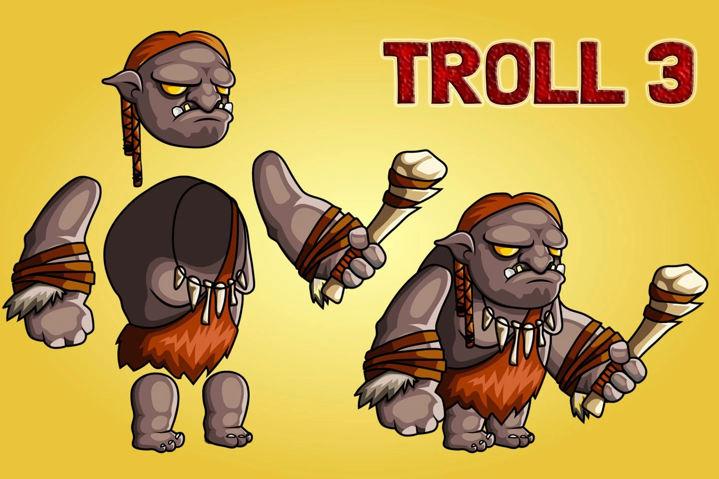2D Fantasy Trolls Character Sprite