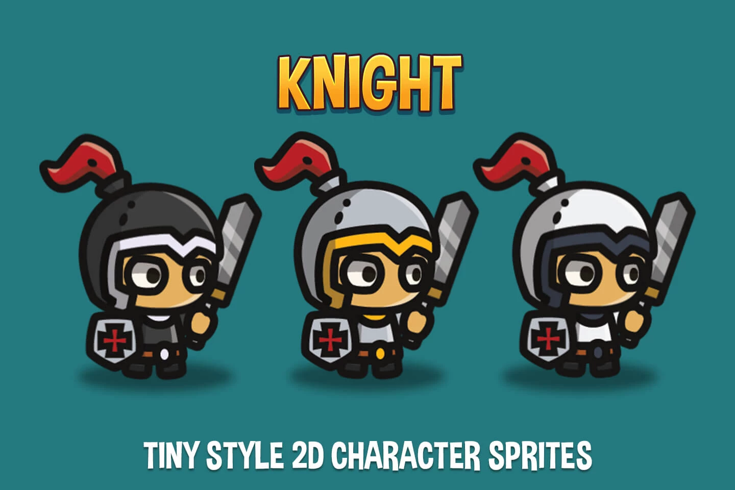 Knight Tiny Style 2D Character Sprites