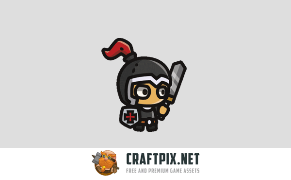 Knight Tiny Style 2D Character Sprites