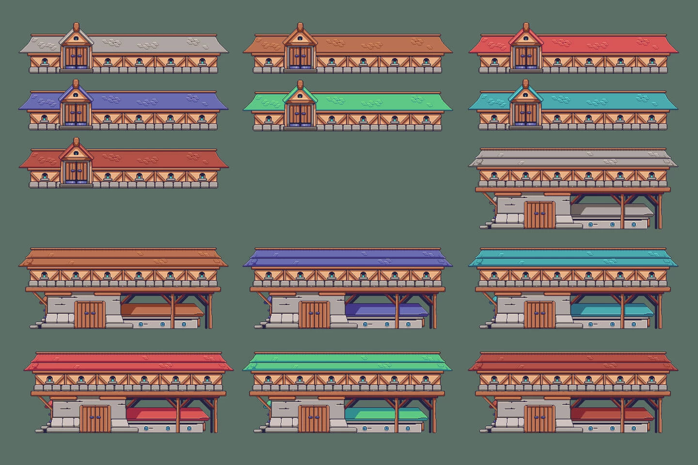 Village Pixel Art Environment Assets Pack