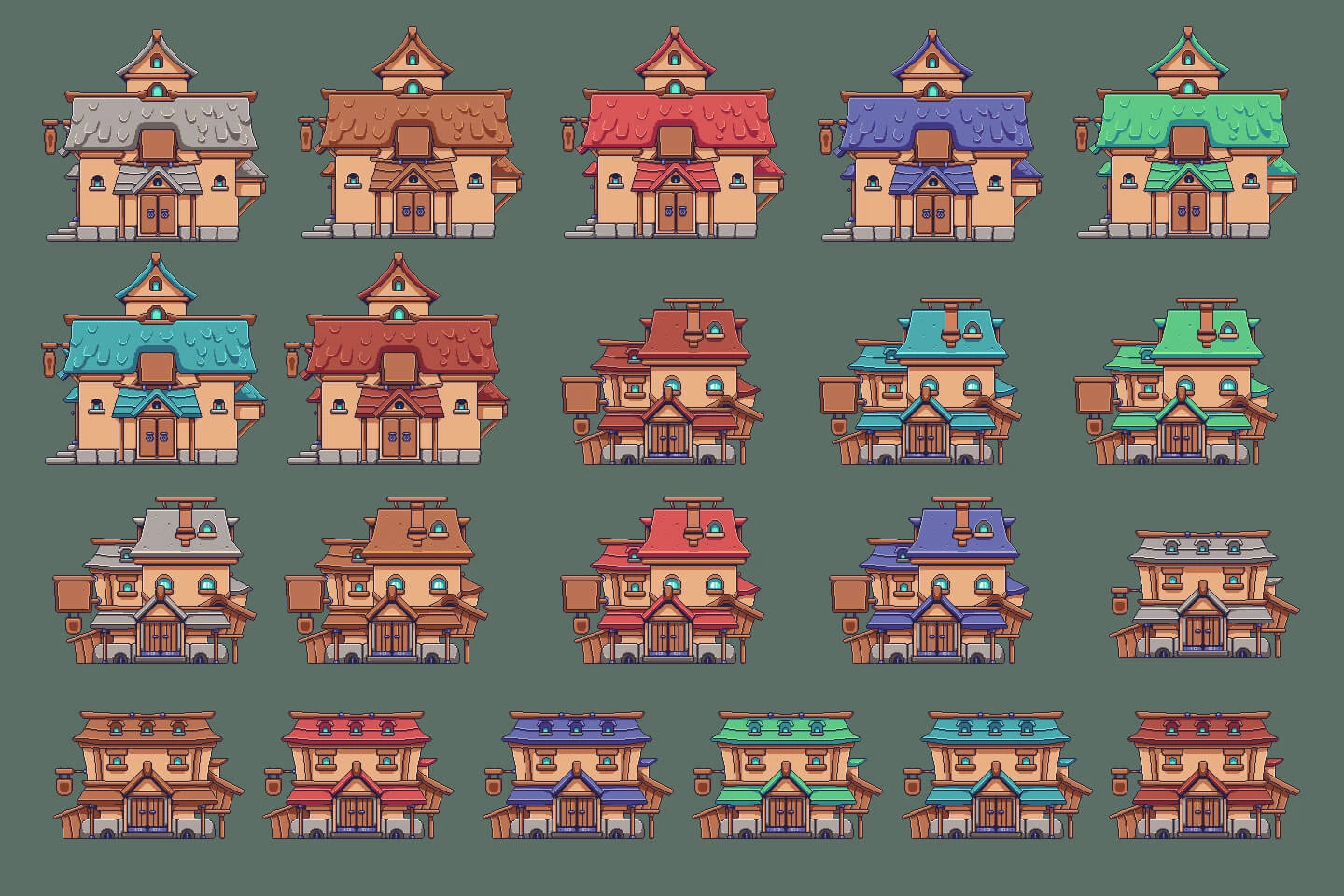 Village Pixel Art Environment Assets Pack