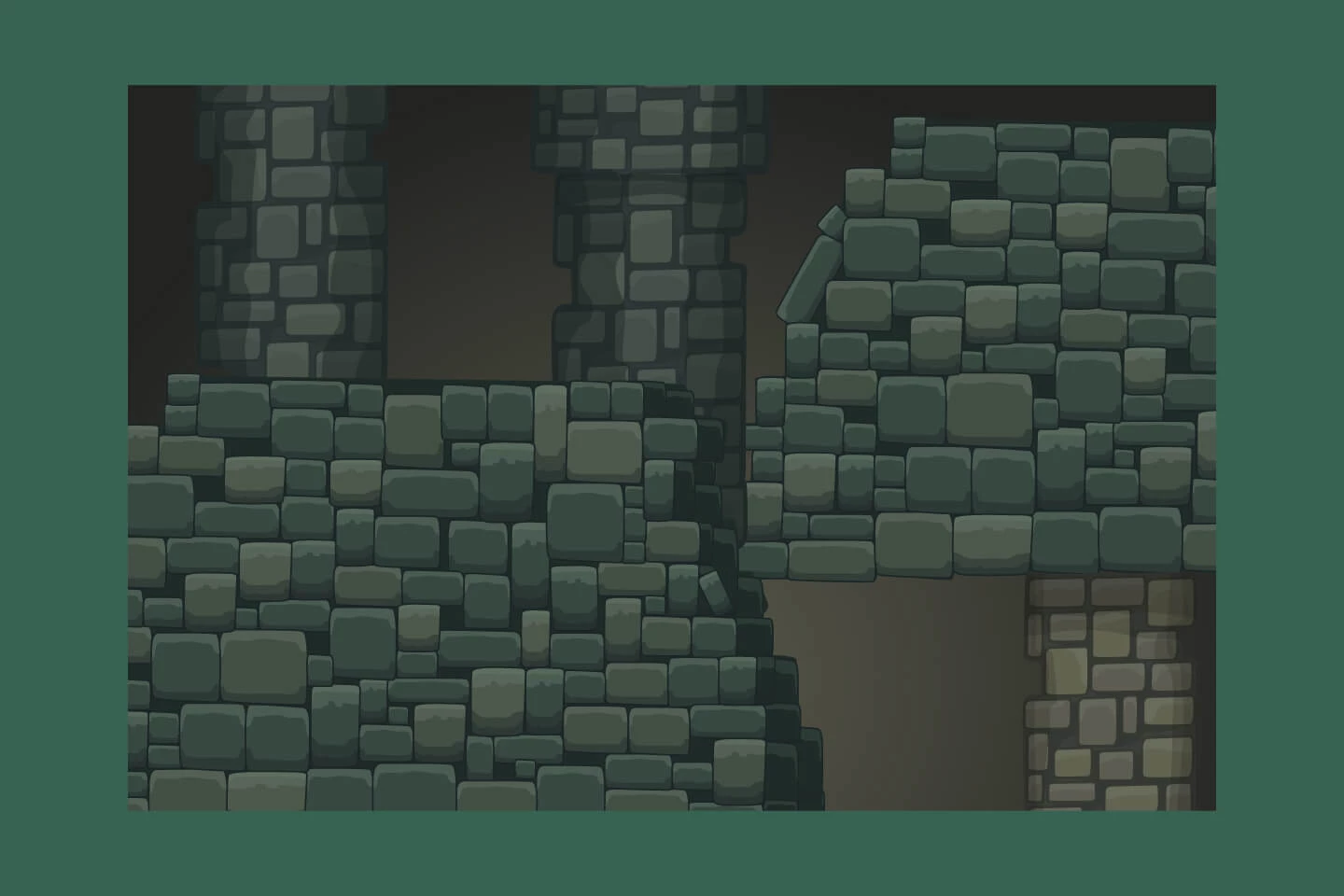 Cartoon Dungeon Platform 2D Tileset