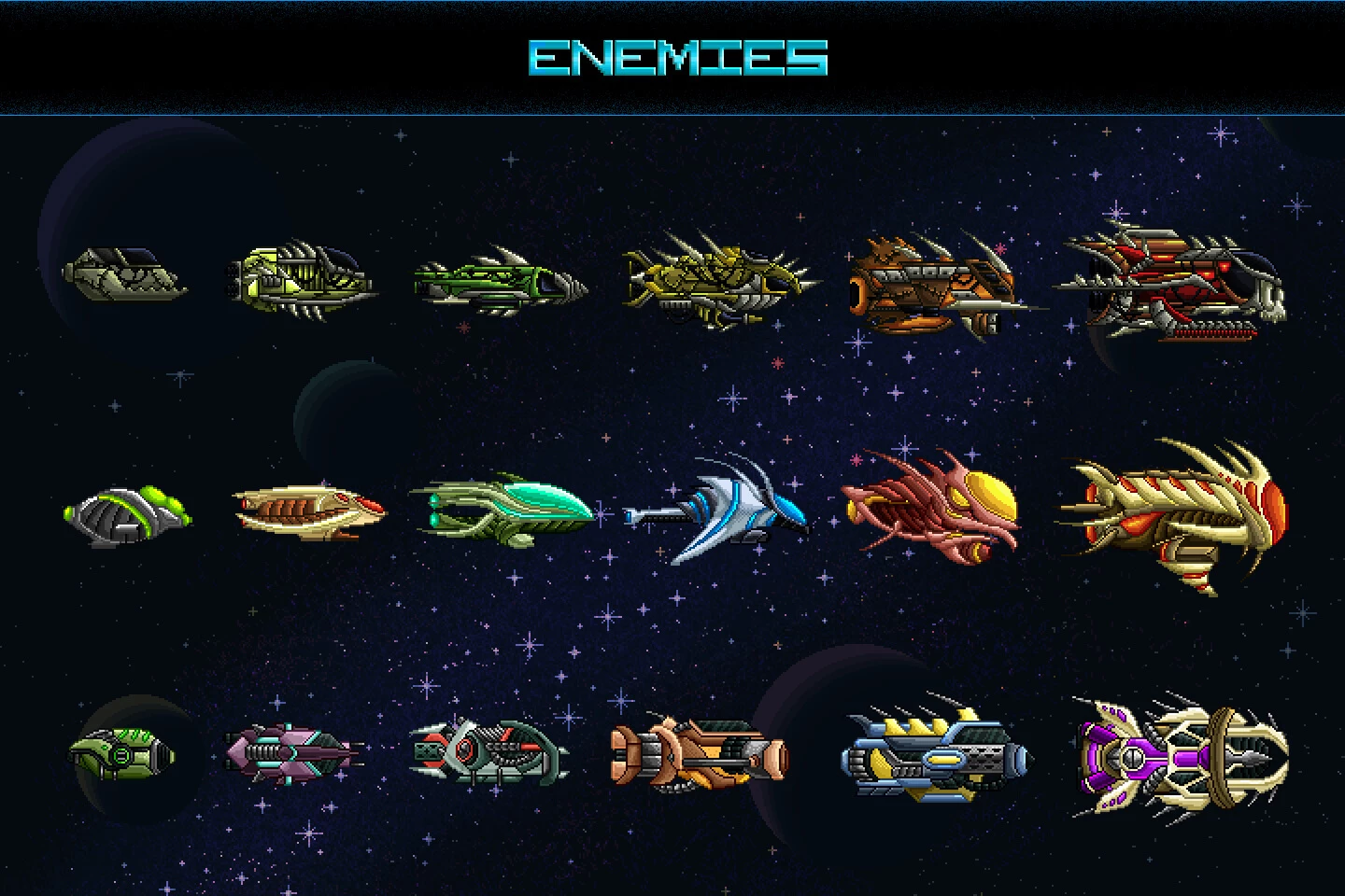 Space Shooter Creation Kit Pixel Art