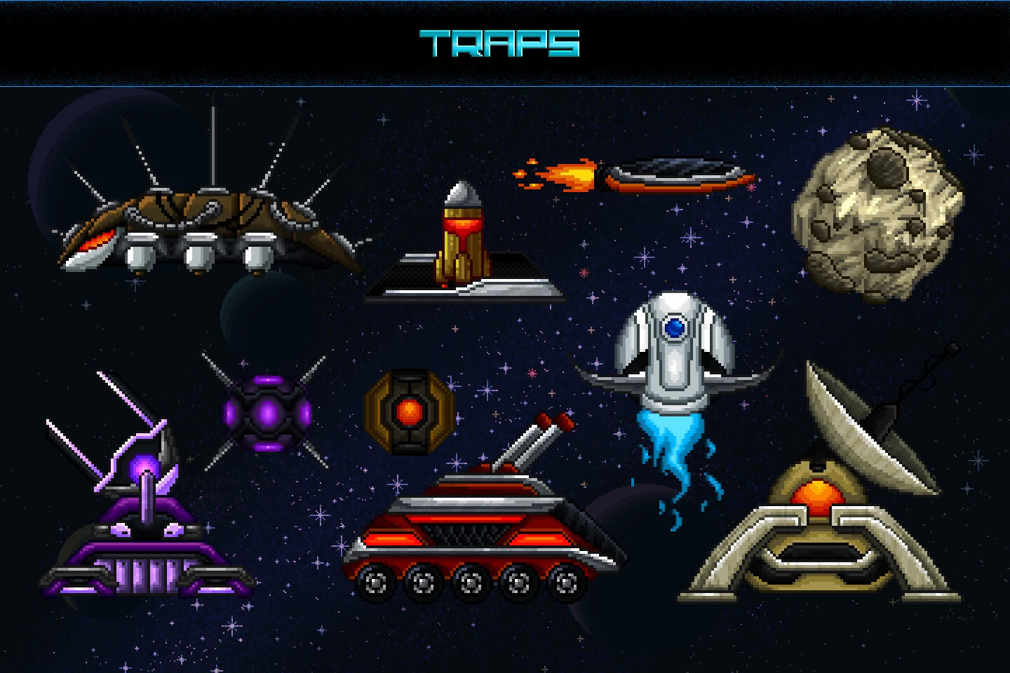 Space Shooter Creation Kit Pixel Art