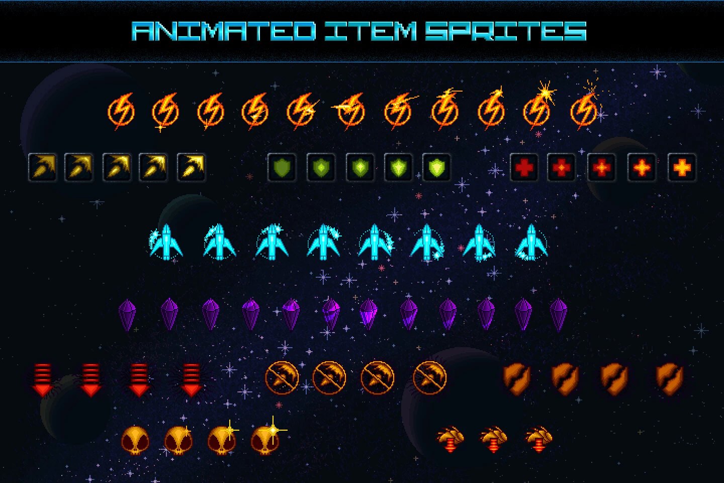 Space Shooter Creation Kit Pixel Art