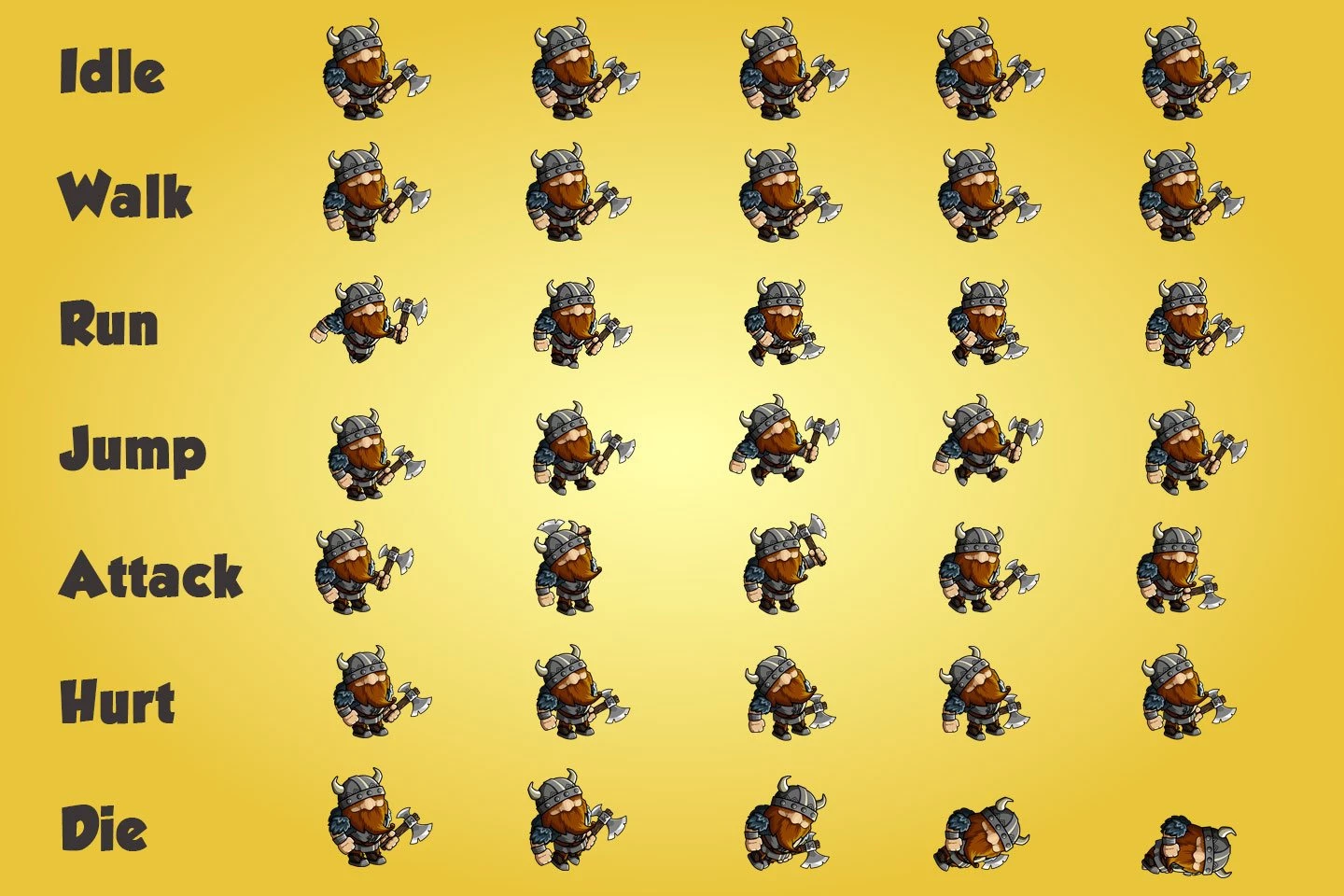 2D Fantasy Gnome Character Sprite