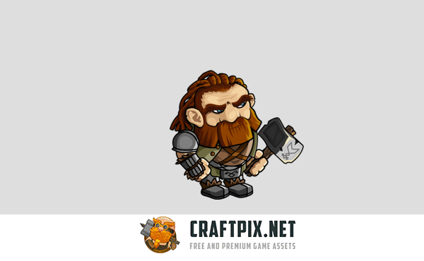 2D Fantasy Gnome Character Sprite