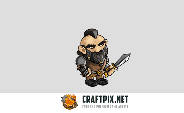2D Fantasy Gnome Character Sprite