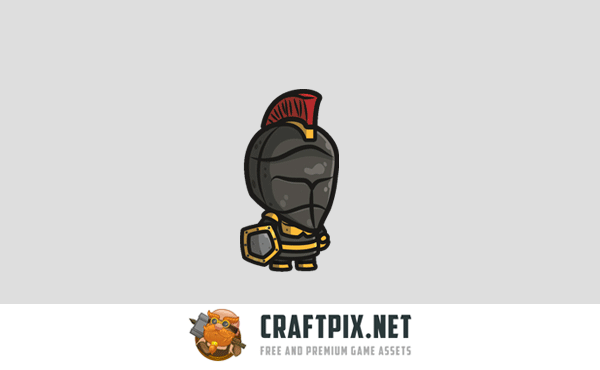Spartan Knight and Warrior Chibi 2D Game Sprites