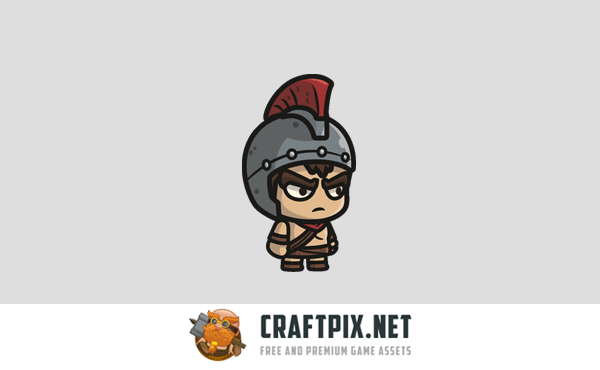 Spartan Knight and Warrior Chibi 2D Game Sprites