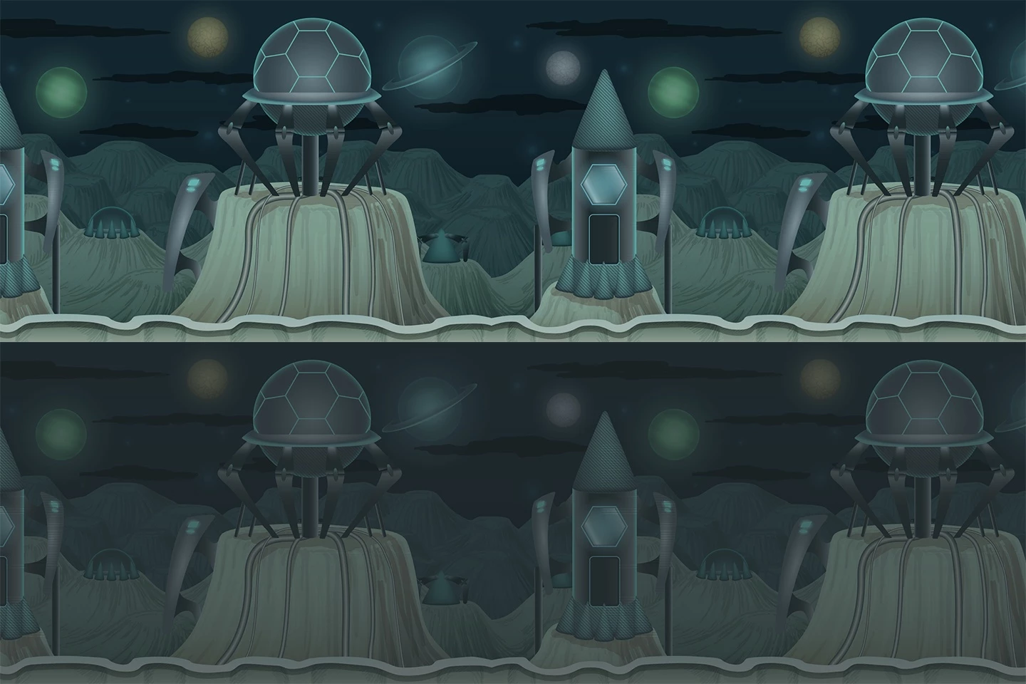 SCI-FI 2D Game Backgrounds