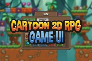 卡通2D RPG游戏界面素材：矢量窗口按钮图标