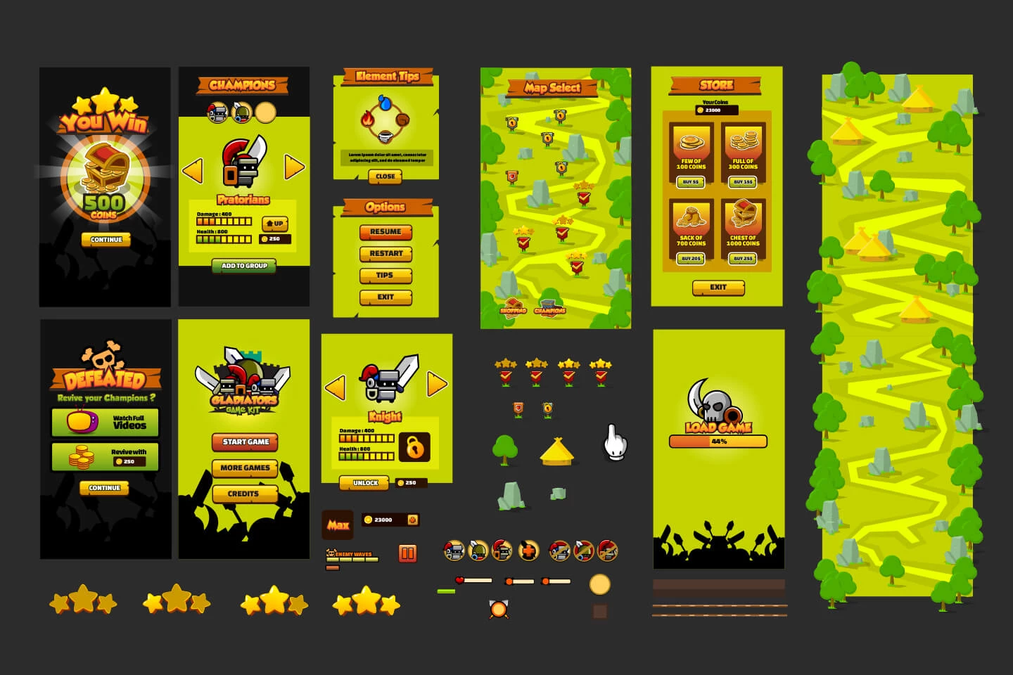 Gladiators 2D Game Kit