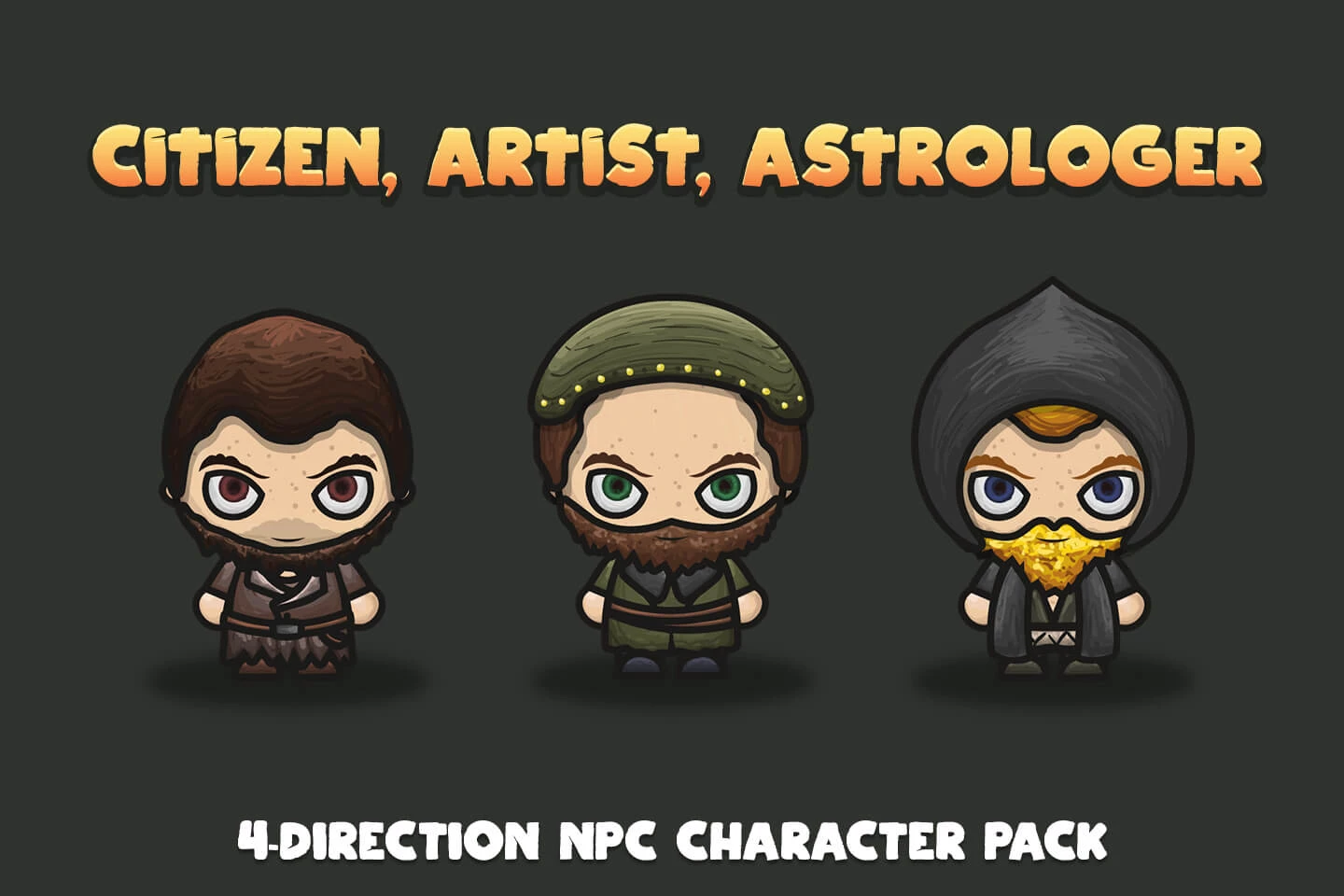 Citizen, Artist, Astrologer 4-Direction NPC Character Pack