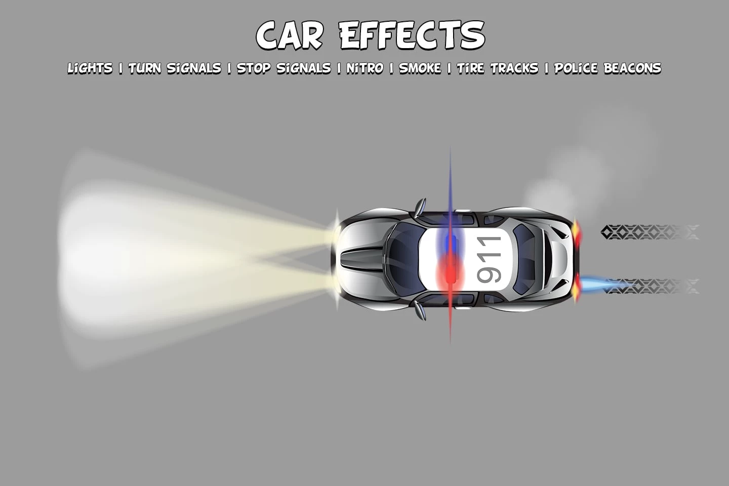 Top Down Police and Military Car Sprites