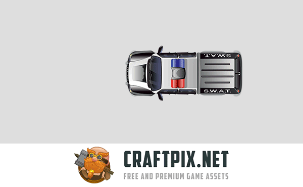 Top Down Police and Military Car Sprites