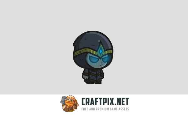 Magician Undead Chibi 2D Game Sprites