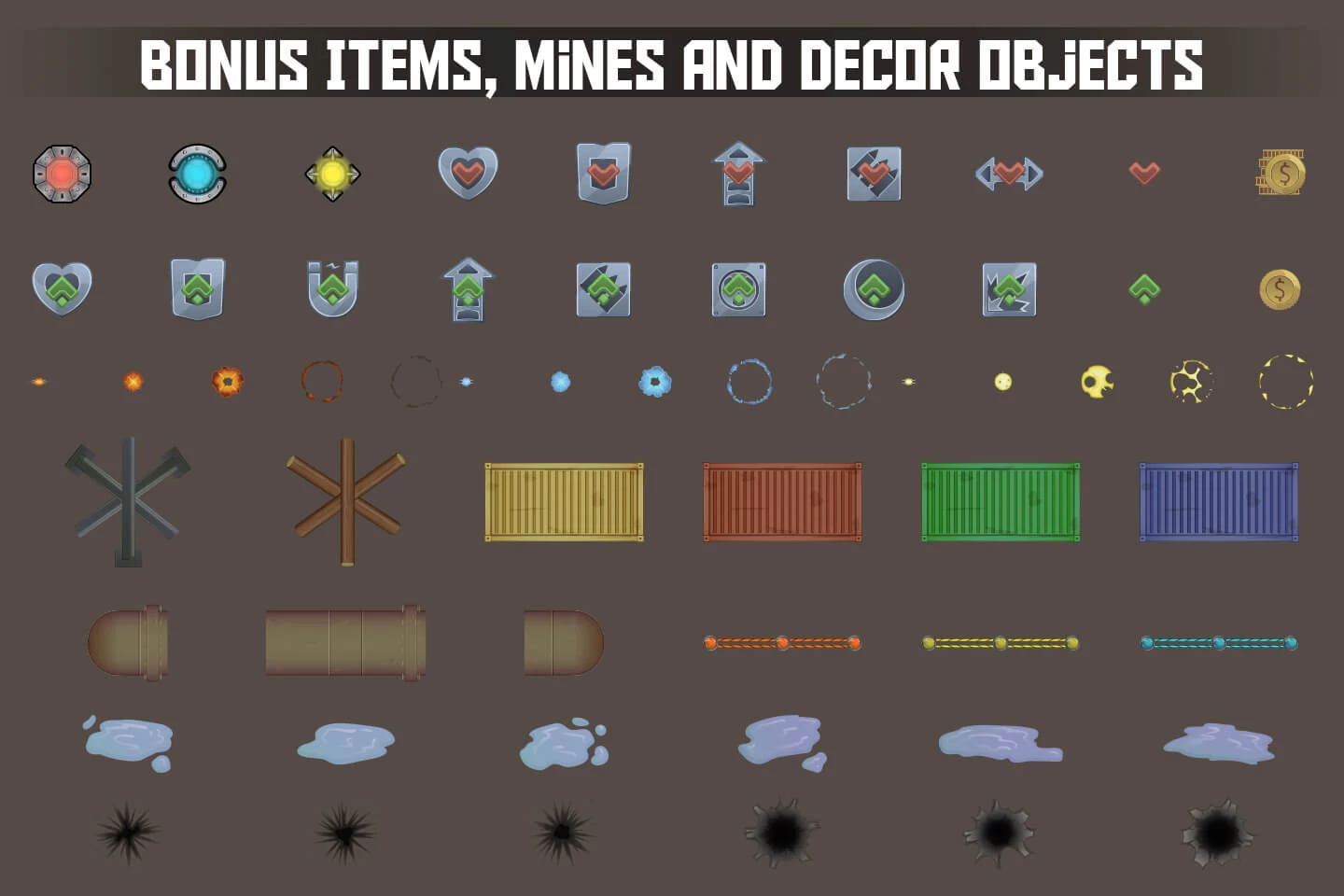 Objects and Items for 2D Tank Game