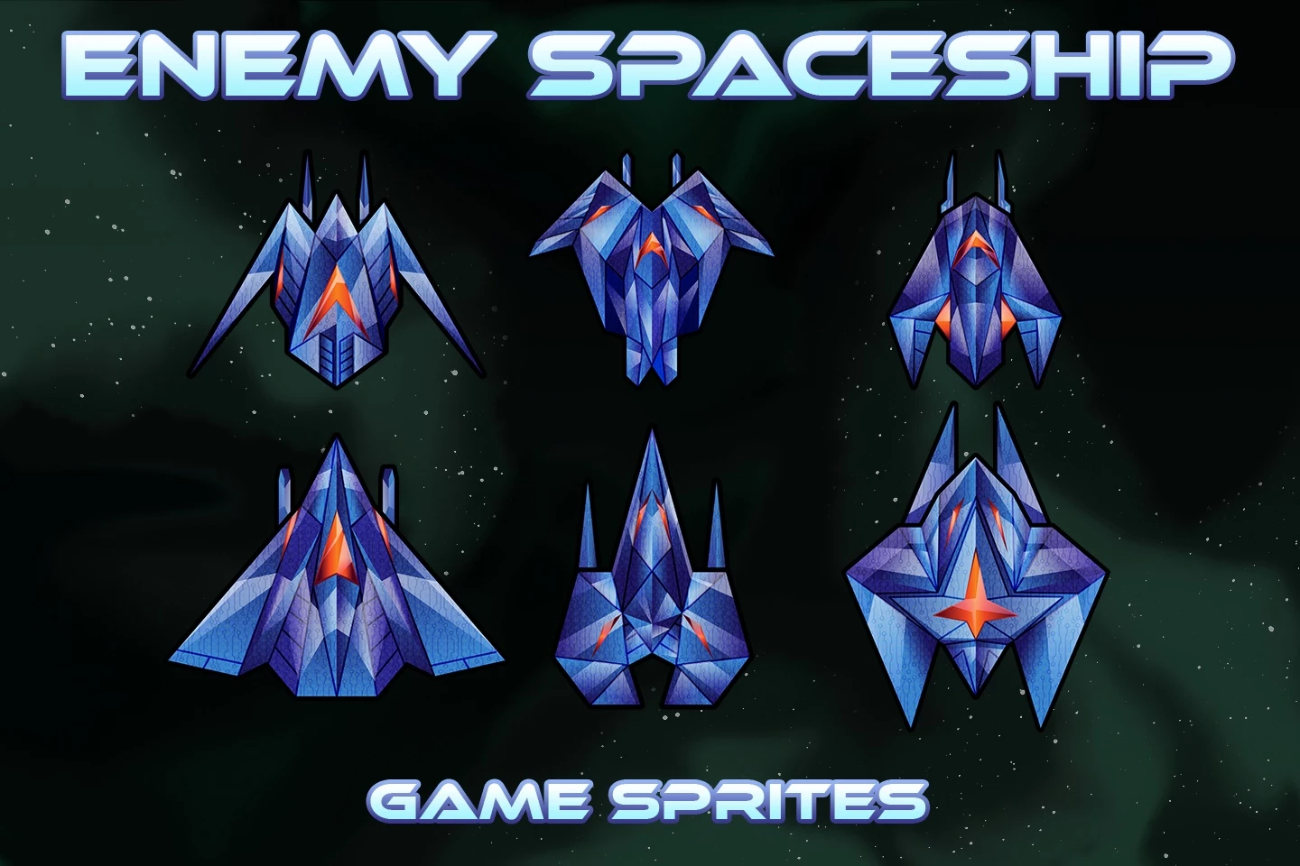Enemy SpaceShip Game Sprites
