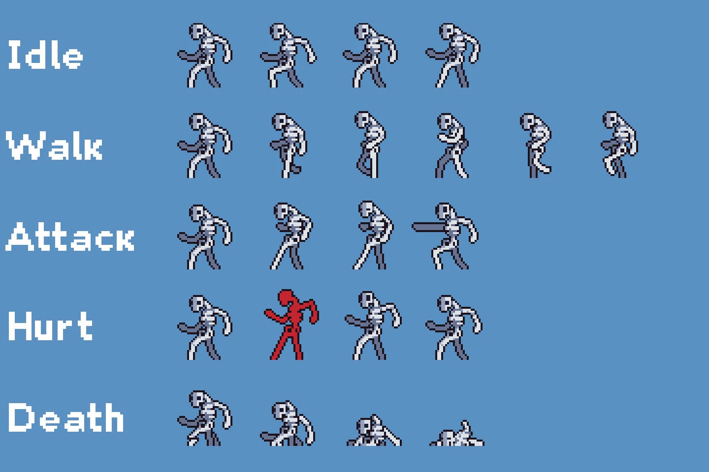 Hell Monster Pixel Art Game Sprite Pack