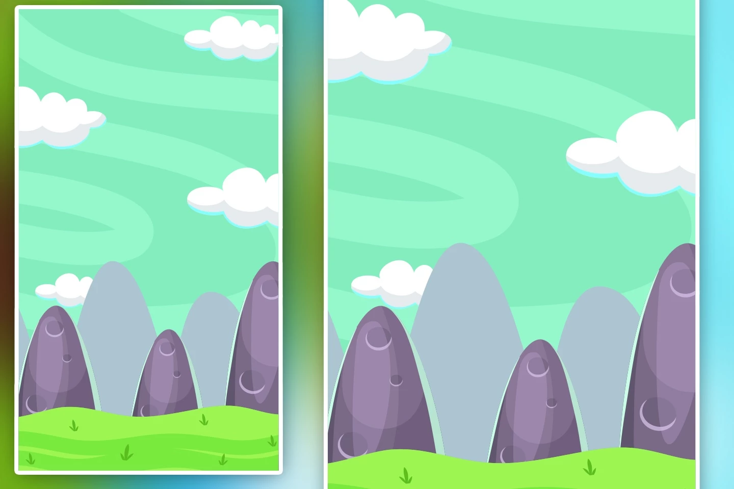 Cartoon Vertical Game Backgrounds