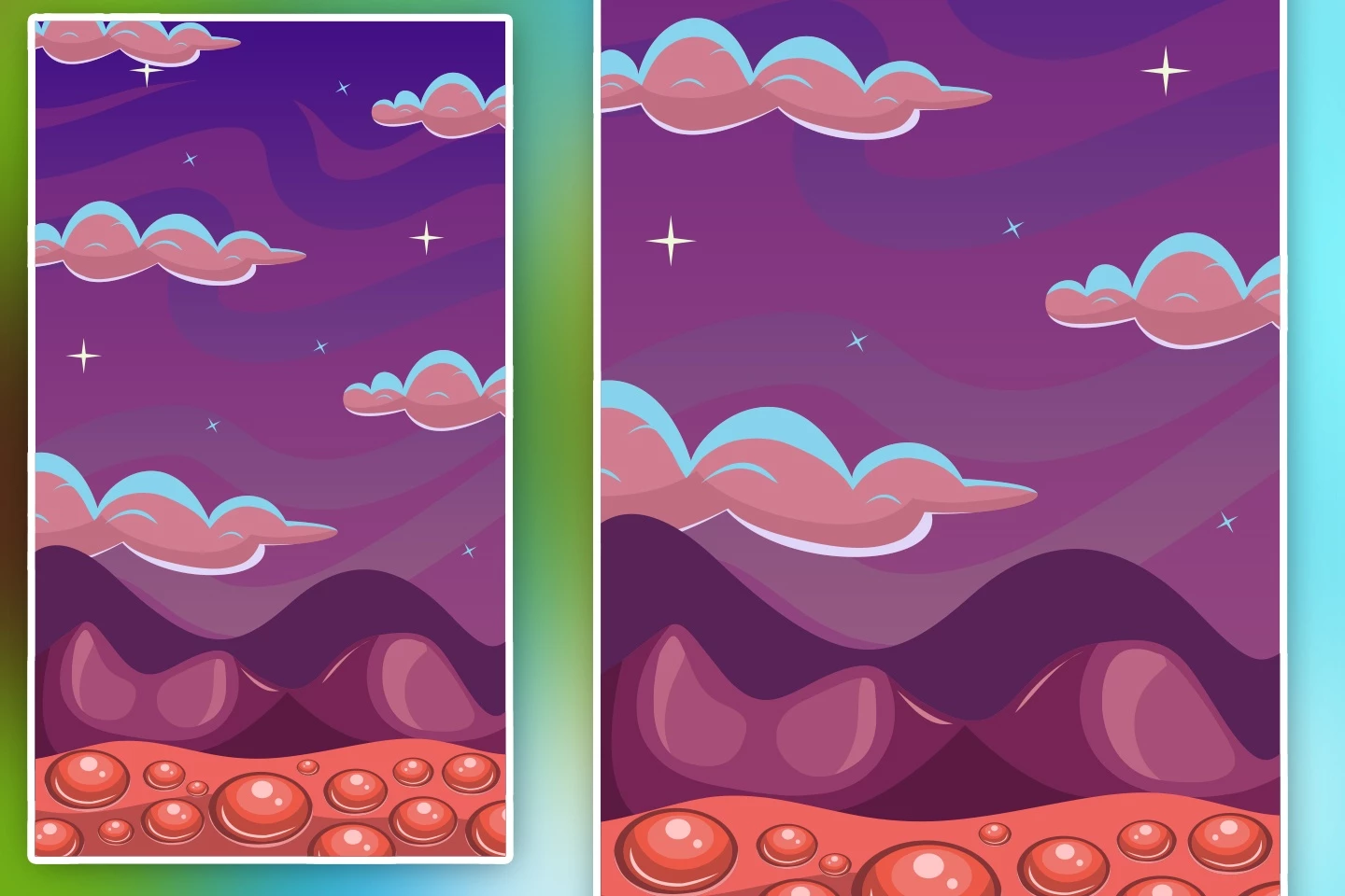 Cartoon Vertical Game Backgrounds