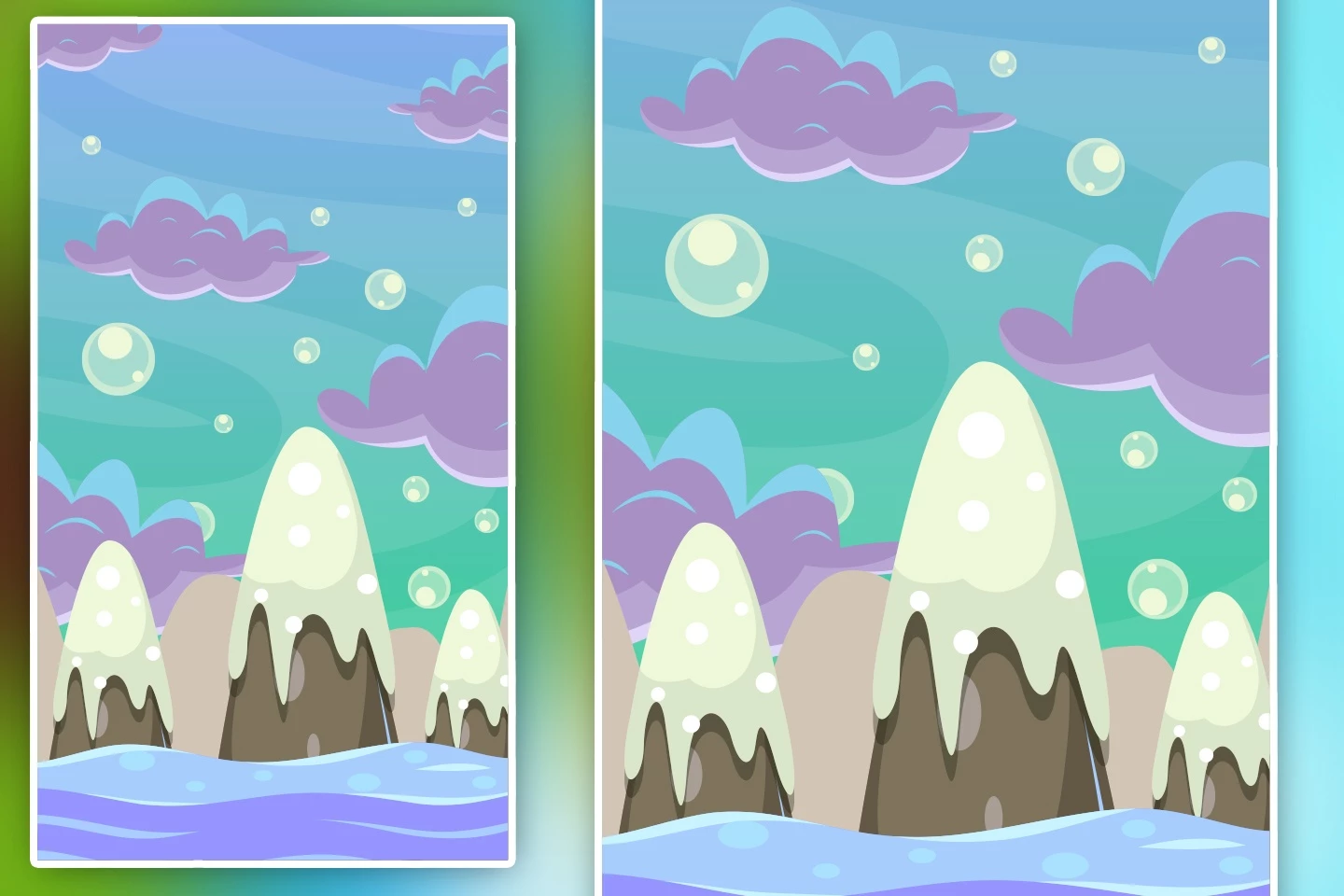 Cartoon Vertical Game Backgrounds
