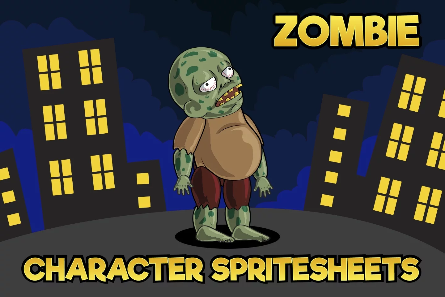 2D Game Zombie Character Sprite 1