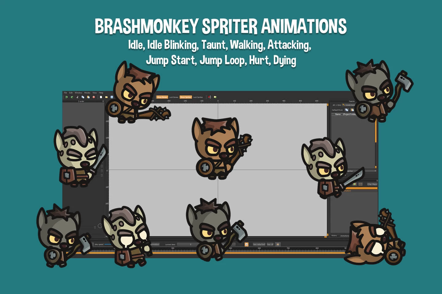Gnoll Tiny Style 2D Character Sprites