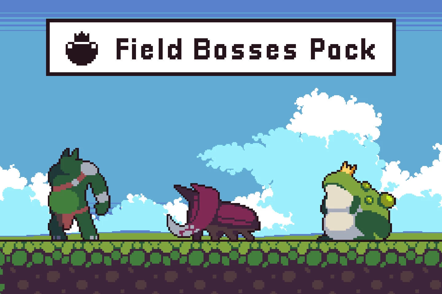 Field Bosses Platformer Pixel Art