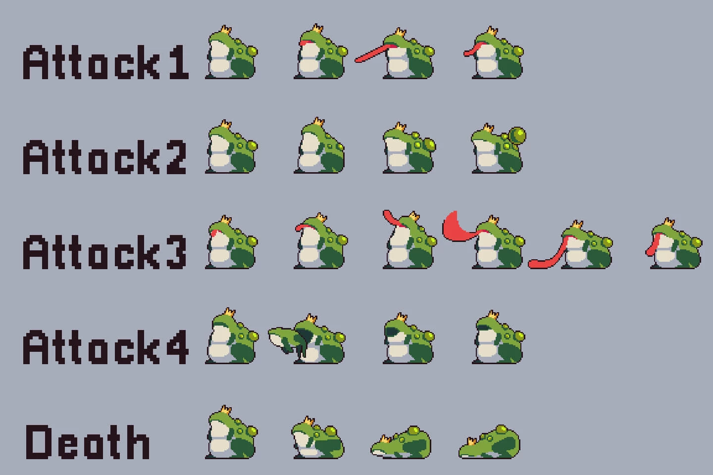 Field Bosses Platformer Pixel Art