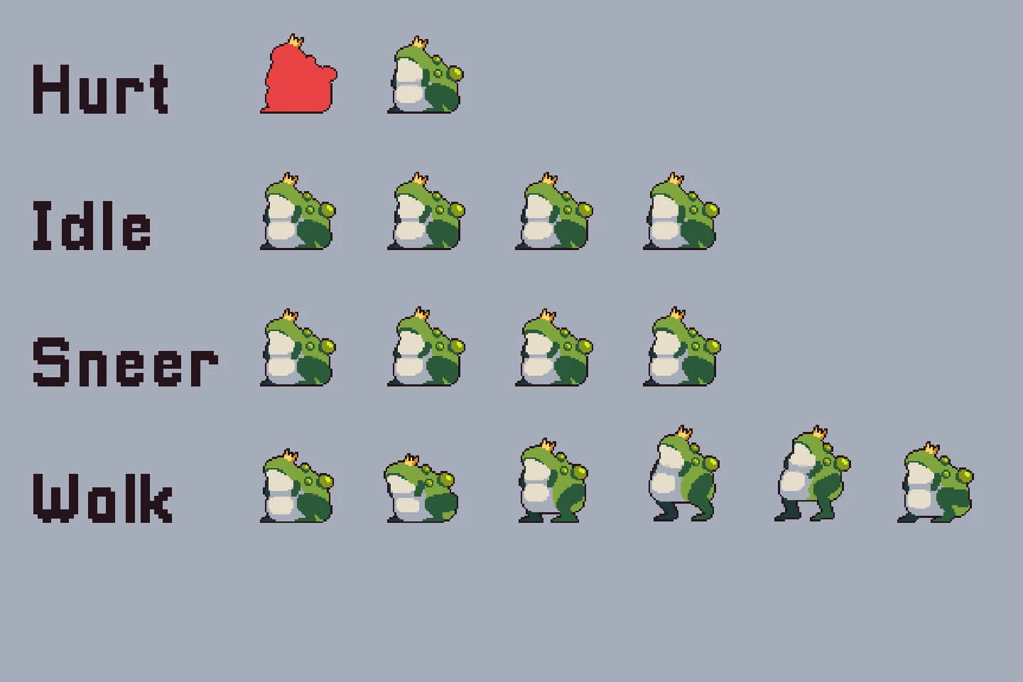 Field Bosses Platformer Pixel Art
