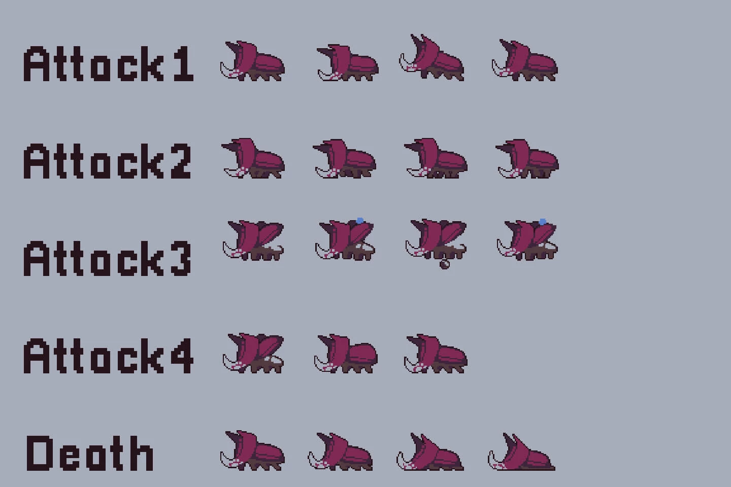 Field Bosses Platformer Pixel Art