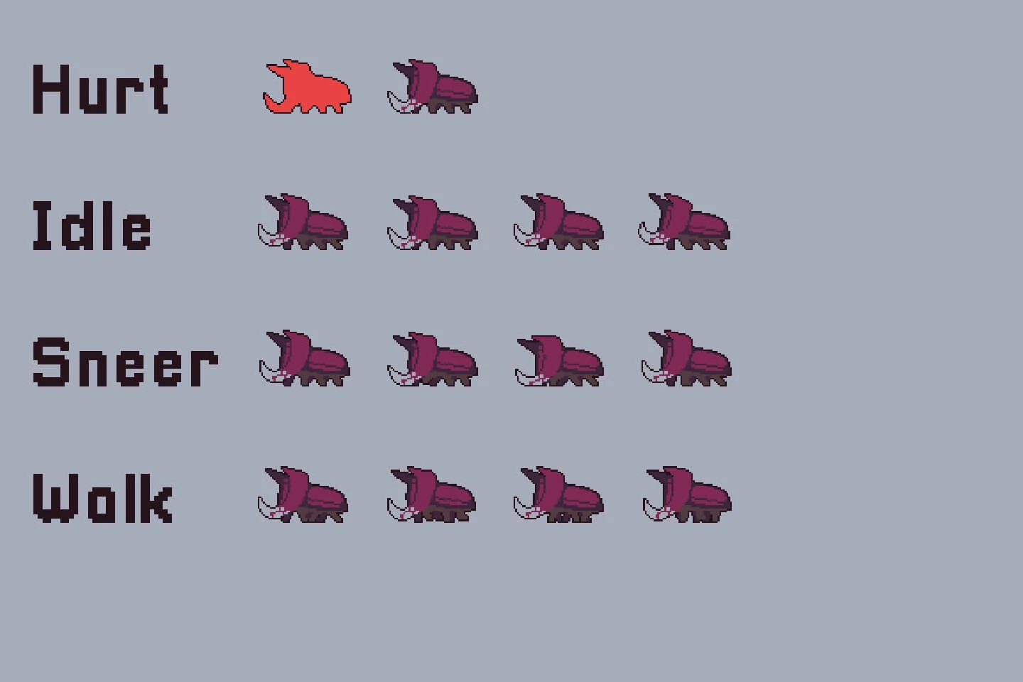 Field Bosses Platformer Pixel Art