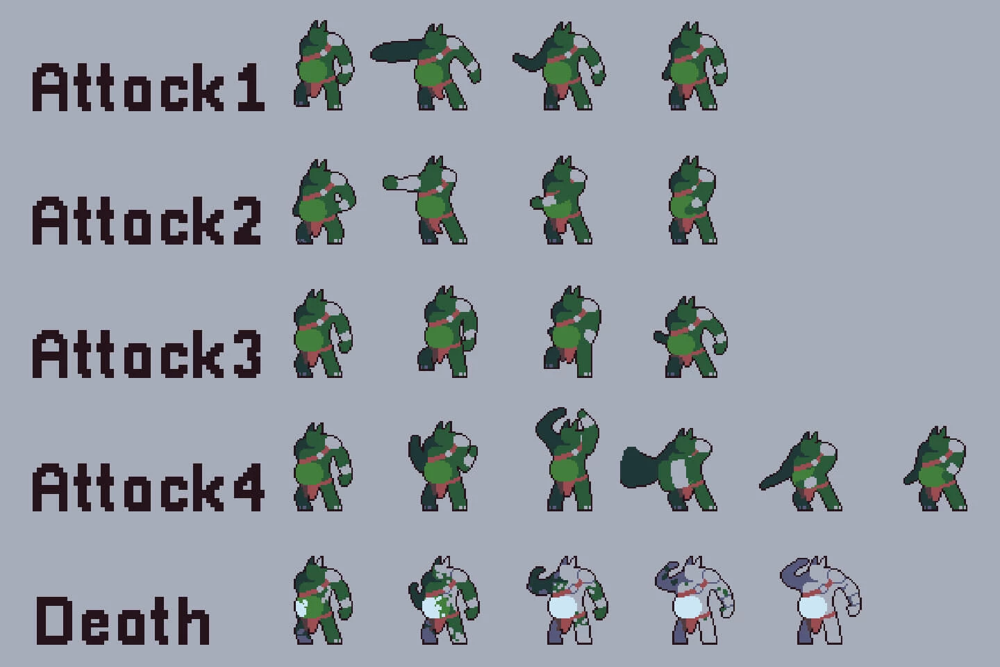 Field Bosses Platformer Pixel Art