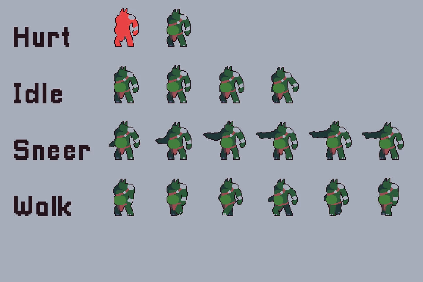 Field Bosses Platformer Pixel Art