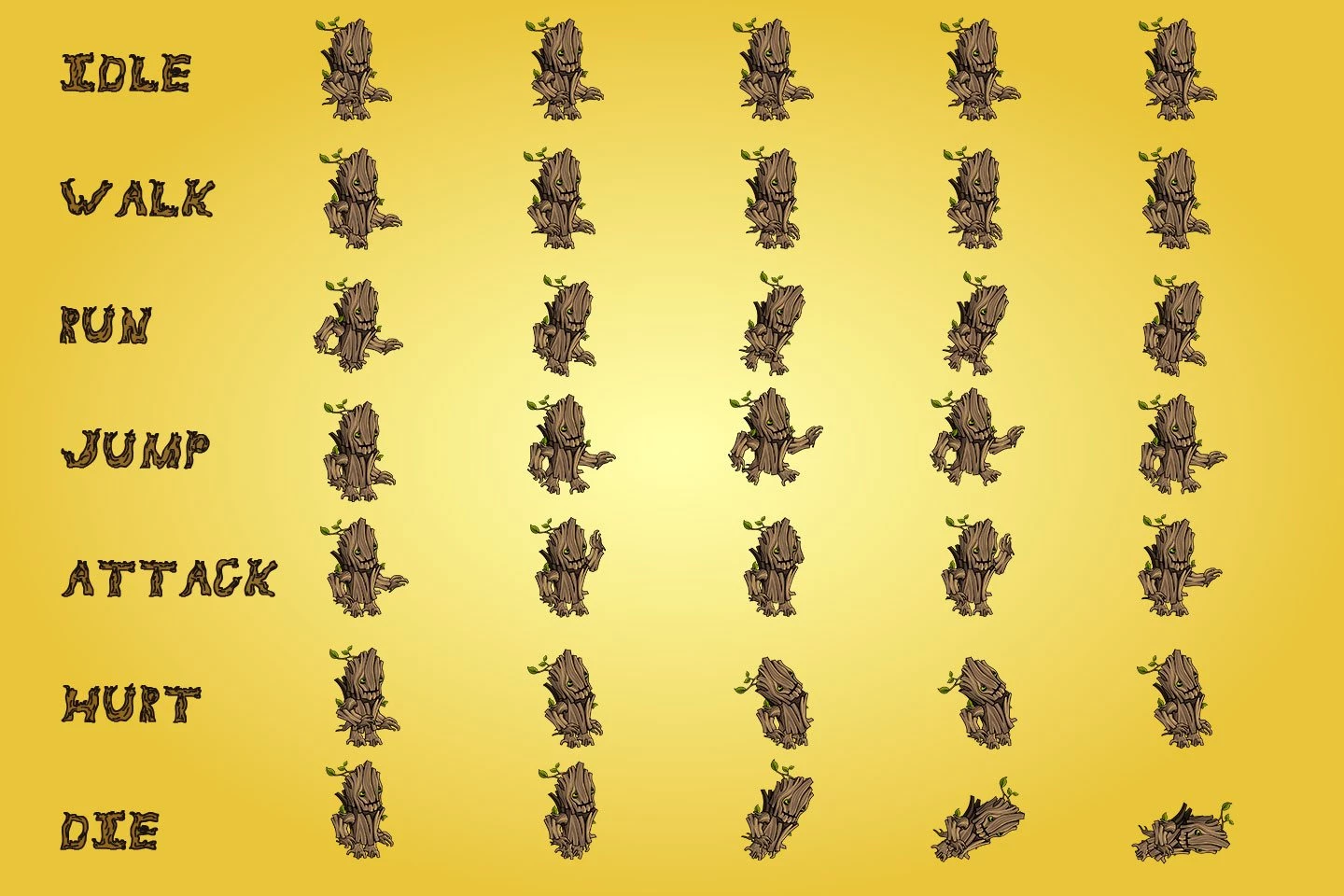 2D Fantasy Ent Character Sprites