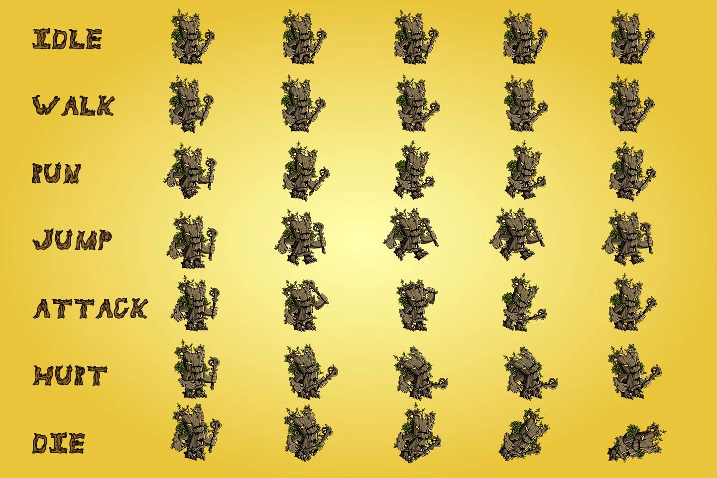 2D Fantasy Ent Character Sprites