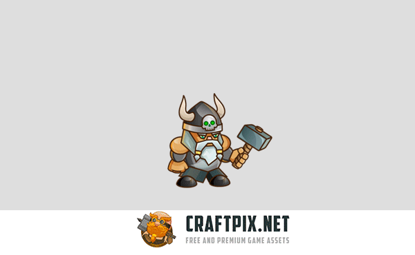 2D Game Barbarian Character Sprite