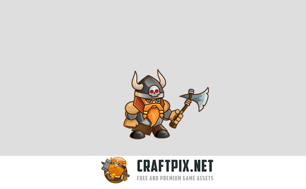 2D Game Barbarian Character Sprite